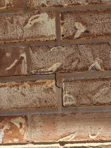 Brick Foundation Crack Before Structural Repair