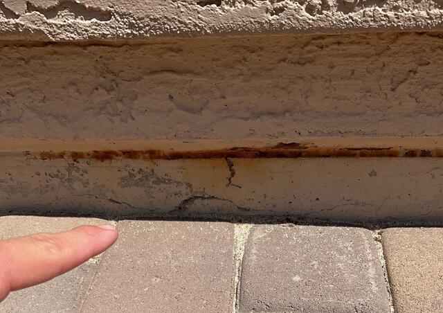 Stem Wall Rust Damage Identified During Foundation Inspection