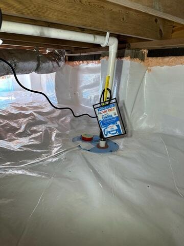 A SmartSump Sump Pump in the Lowest Part of the Crawl Space