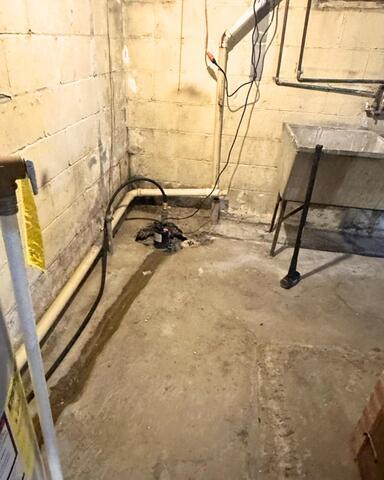 Stream of Water Through the Basement