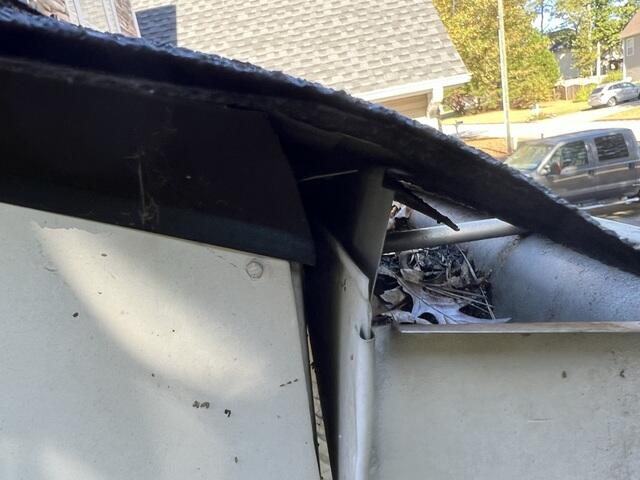 Gutter pulling away from the fascia