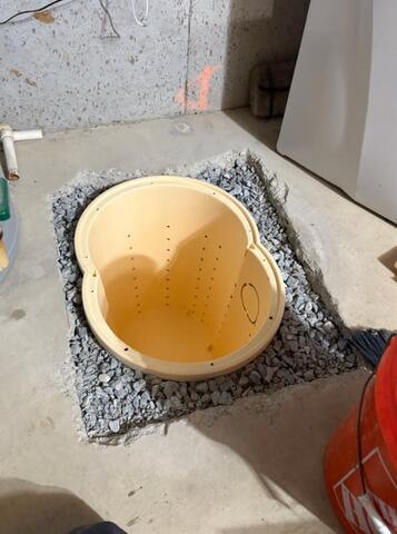 Covering the surrounding area with clean crushed stone