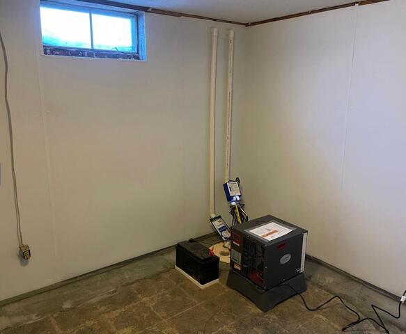 Completed Triple safe sump pump system with a Sani dry sedona,
