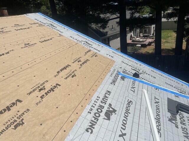 Ice and water shield & Synthetic vapor barrier