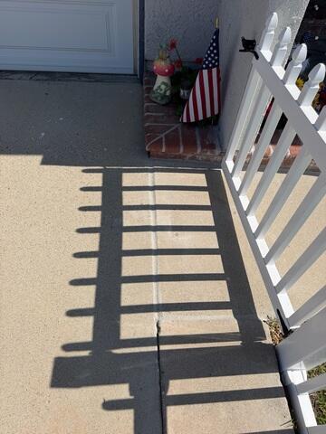 Concrete Crack Extending Toward Walkway
