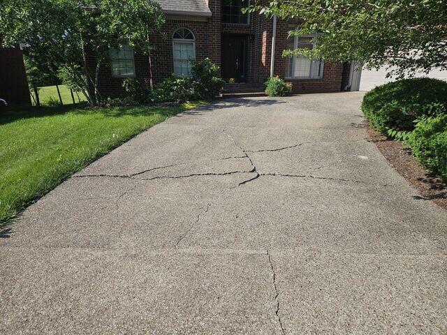 Cracked Driveway in Lexington, KY
