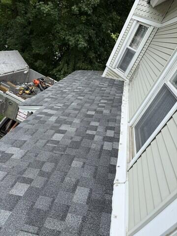 Completed roof repair