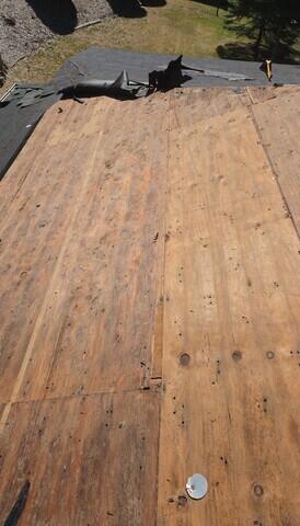 During removal of shingles