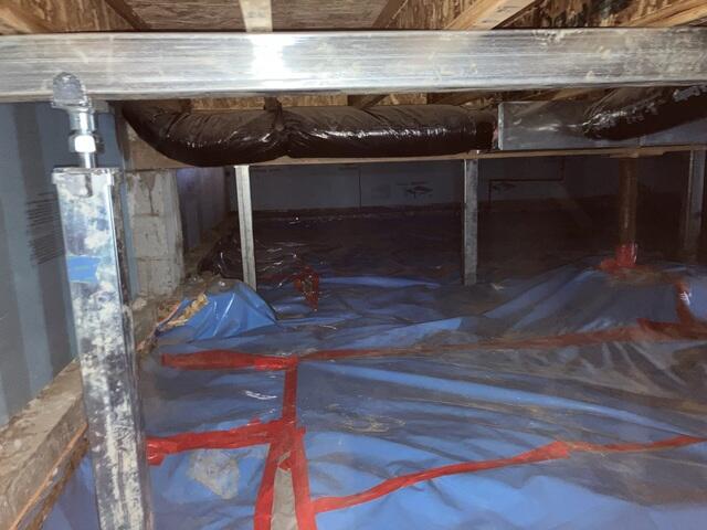 Completed Crawl Space Encapsulation and Structural Repair