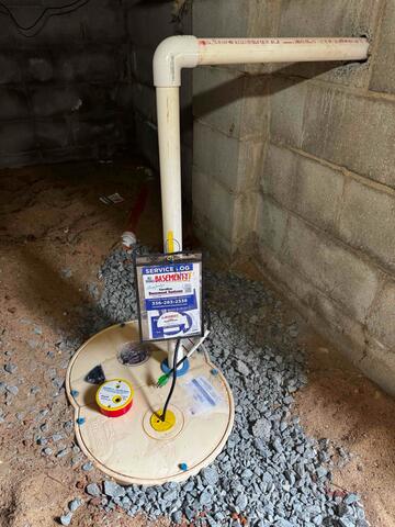 Sump Pump Installed to Remove Crawl Space Water in Advance, NC