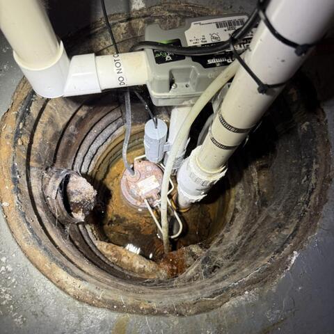 Sump Pit Open and Exposed