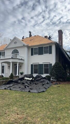 Front Roof Tear-Off in Progress