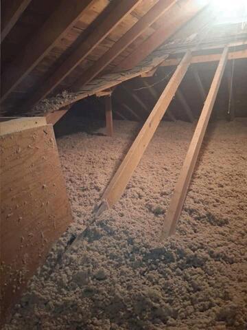 14 inches of Cellulose insulation