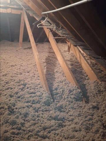 14 inches of Cellulose insulation