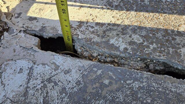 Large Concrete Gap In Porch