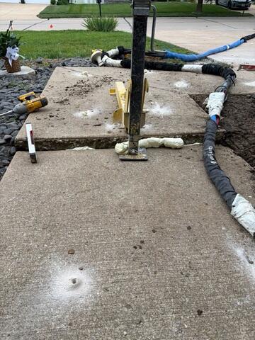 Concrete Lift and Level In Process