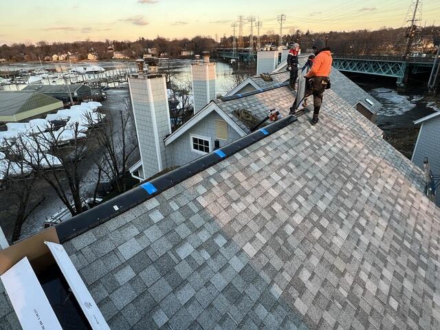 Shingles and Ridge Vent in Progress