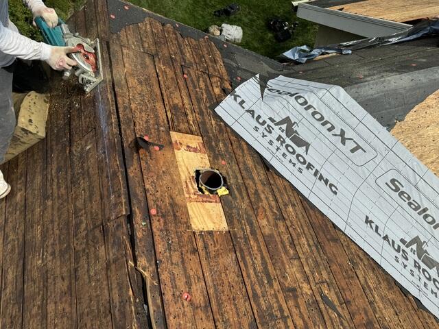 3. Removing Damaged Wood Around a Roof Penetration