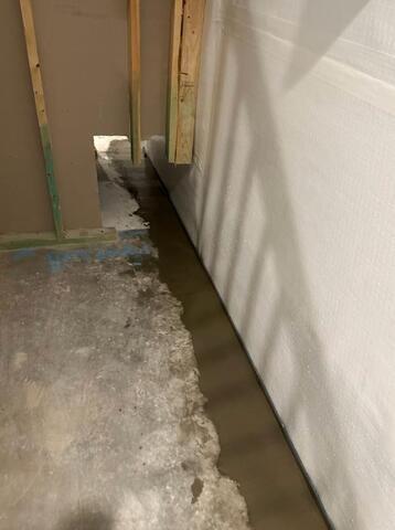 Working through dry wall