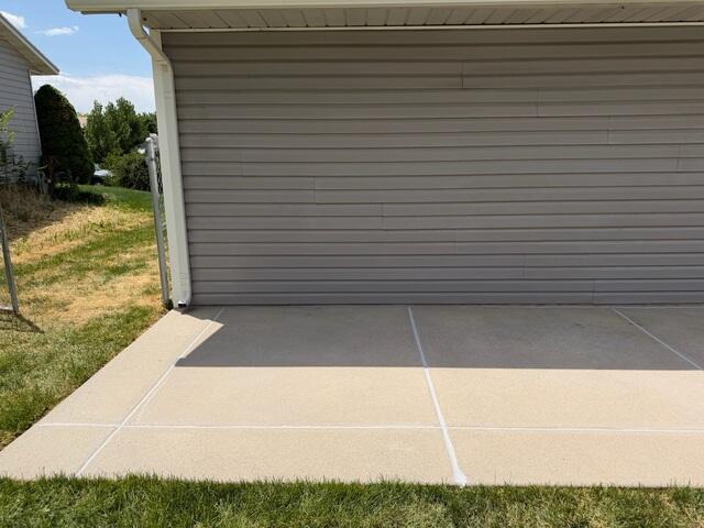 The front walkway and side entry were repaired with PolyLevel&reg; concrete leveling and NexusPro&reg; joint sealant, restoring a smooth, protected concrete surface while preventing water from entering the joints.