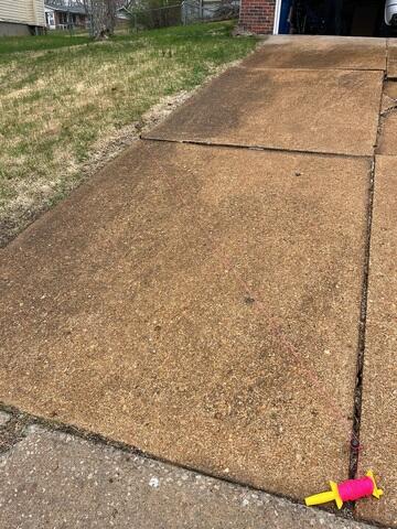 Driveway Before Lifting and Leveling