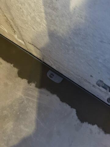 WaterGuard Cemented into Floor