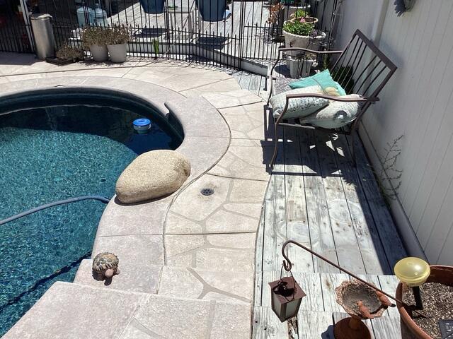 Concrete Leveling and Joint Sealing Around Pool Deck Before job