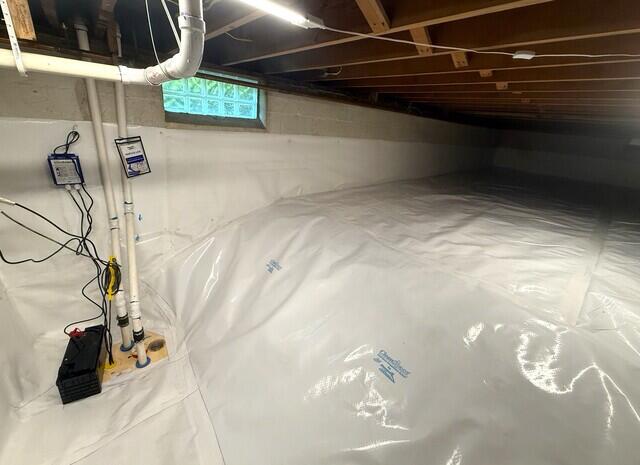 Waterproofed Crawlspace