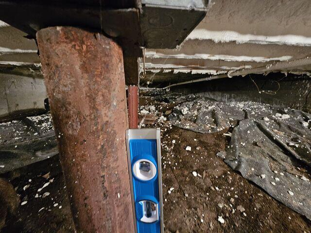 Rusted Lally Columns