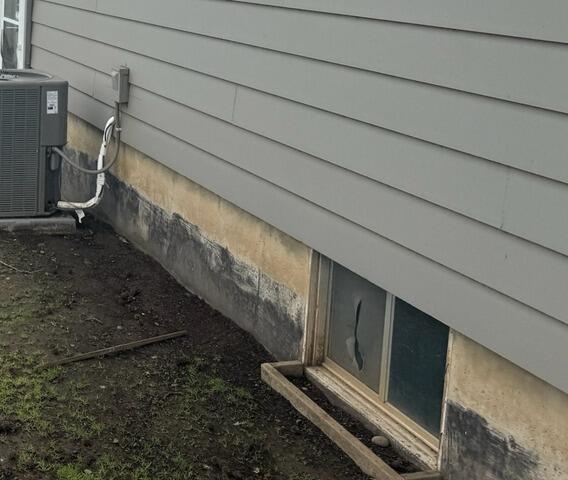 Wet Soil Along Foundation Wall