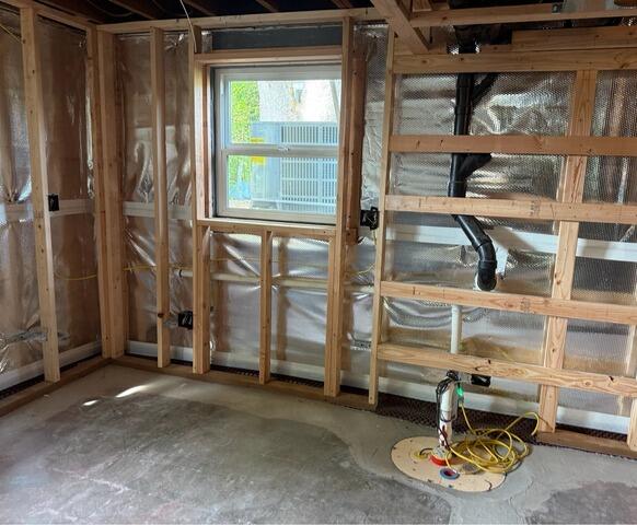 Waterproofed Basement Wall