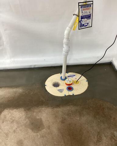 Upgraded Sump Pump System Installed
