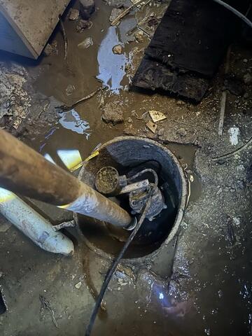 Standing Water Around the Crawl Space Sump Pump