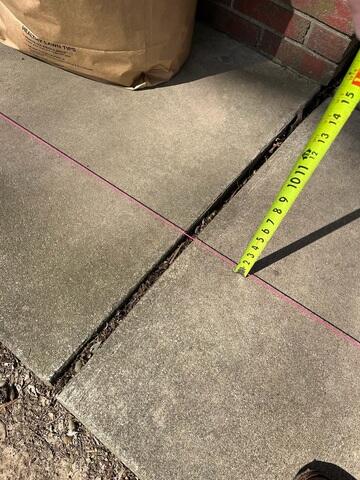 Sidewalk Close-Up Before Repairs