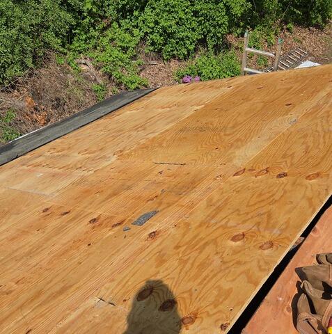 After removal of shingle