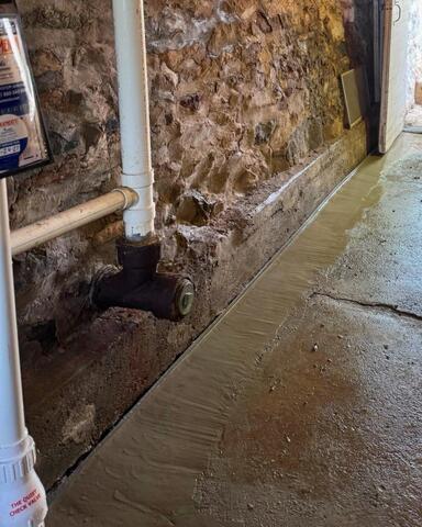 Interior Drainage System To Keep This Basement Dry