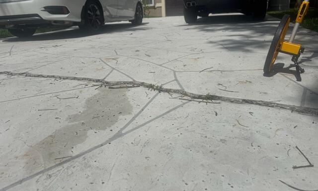 Concrete Driveway Settlement Damage