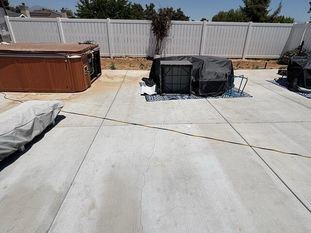 Settled Pool Patio Concrete Before PolyLevel Concrete Leveling