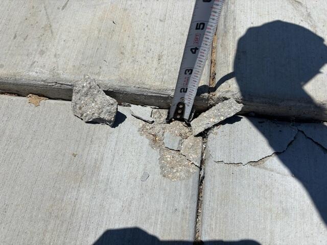Concrete Settlement Creating Trip Hazard Near Expansion Joint