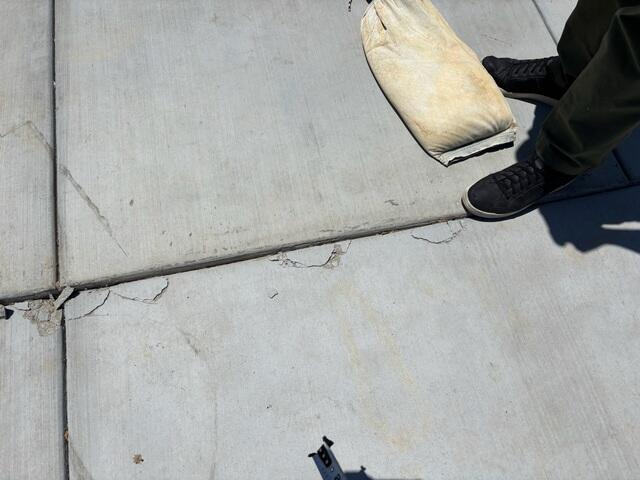 Spalling Concrete Along Joint Before Pool Deck Repair