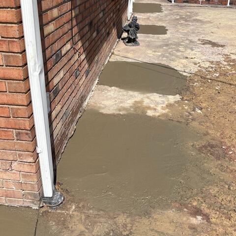 Filled Concrete for Helical Piers
