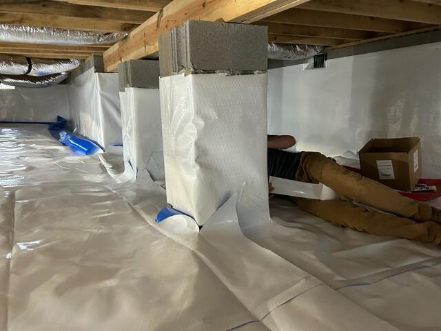 Piers Being Wrapped