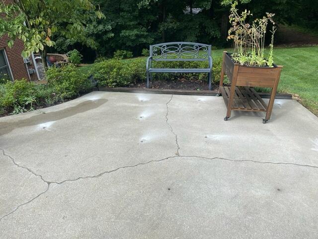 Cracked Concrete Near the Walkway