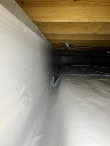 Clean and Fully Encapsulated Crawl Space