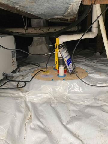 TripleSafe Sump Pump System Installed