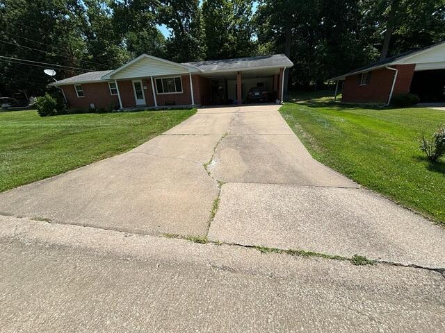 Overview of Driveway Before