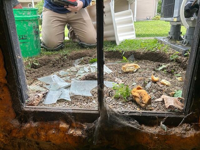 Broken Window Frame