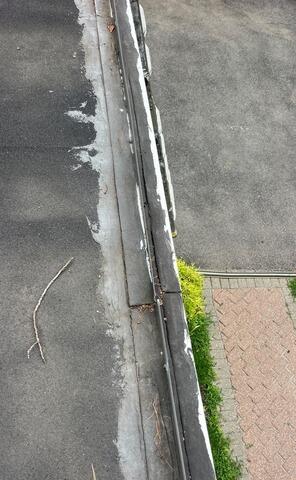 Parapet wall damaged