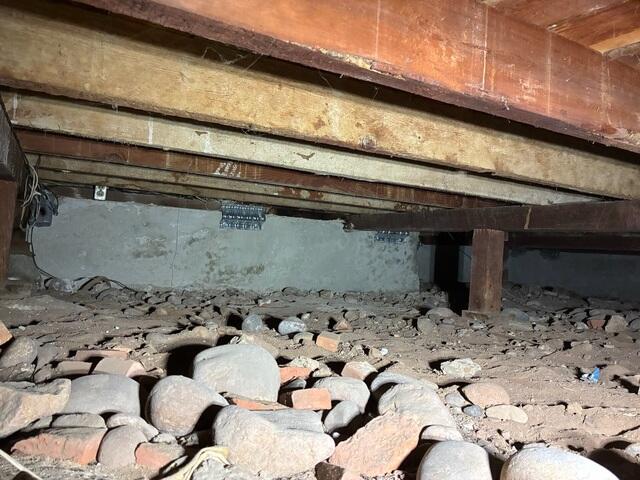 Foundation Wall Reinforced with Seismic Hardware