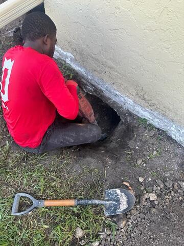 Preparation for Push Pier Installation
